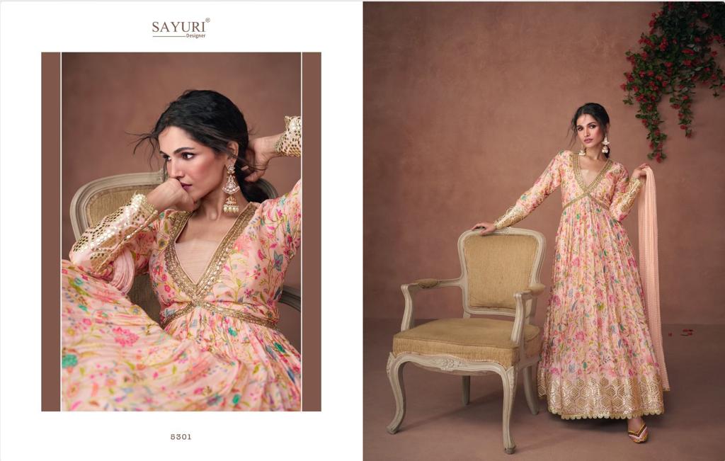 Sayuri Nooriat Organza Silk Anarkali Wedding Salwar Suits Catalog
